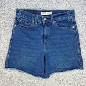 Levi's Shorts Womens 6 High Rise Stretch Classic Casual Raw Hem Frayed Everyday